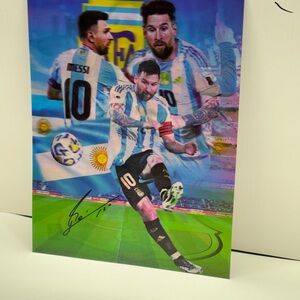 3D Lenticular Flip Poster 12x16 Soccer Legend Argentina Barcelona Inter Miami